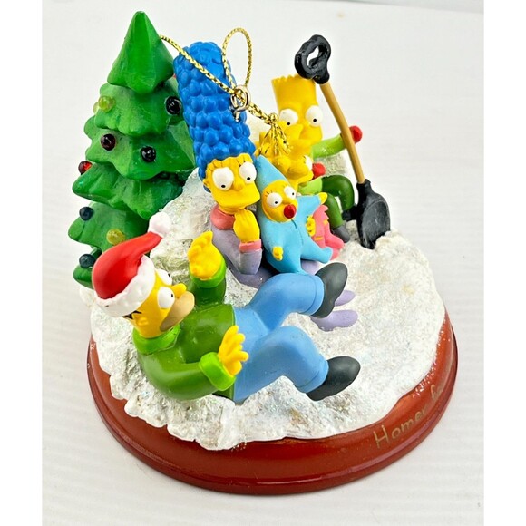 SIMPSONS Bradford Christmas Ornament Illuminated “Homer For The Holidays” w/Tags - Picture 4 of 7